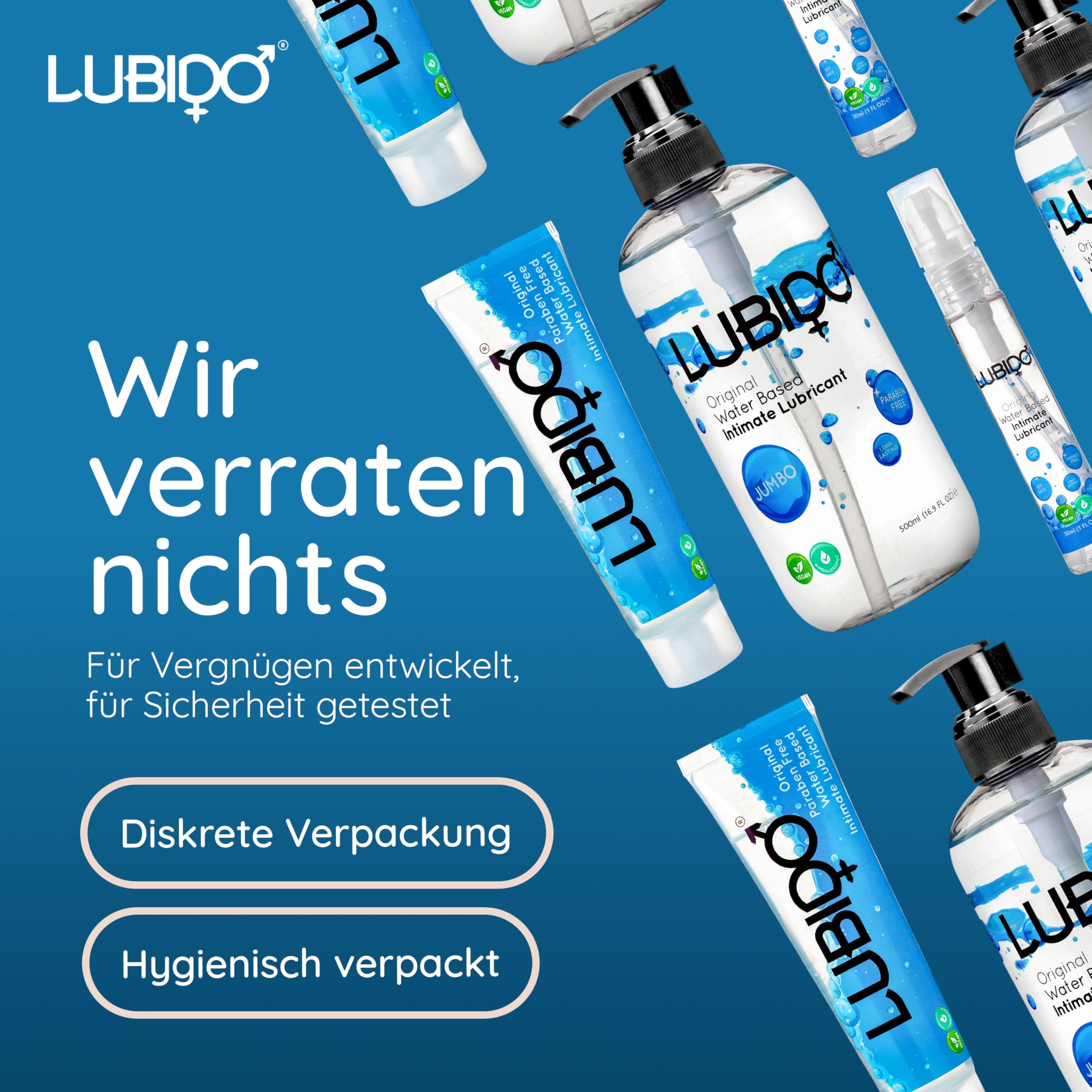 Lubido Intimate Lubricant 250ml - Super Slick and Paraben Free +